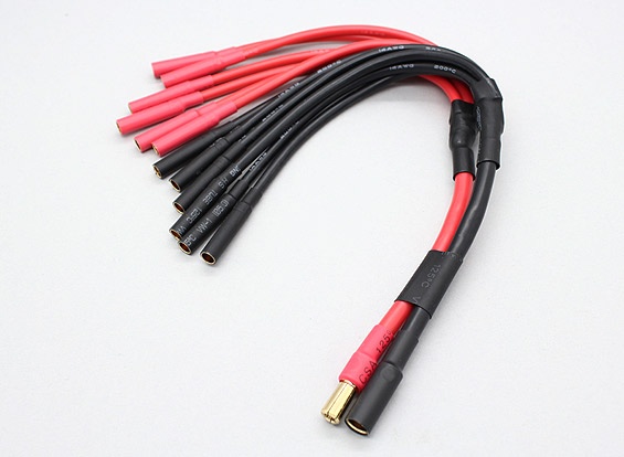 5.5mm Bullet to 6 X 4mm bullet Multistar ESC Power Breakout Cable